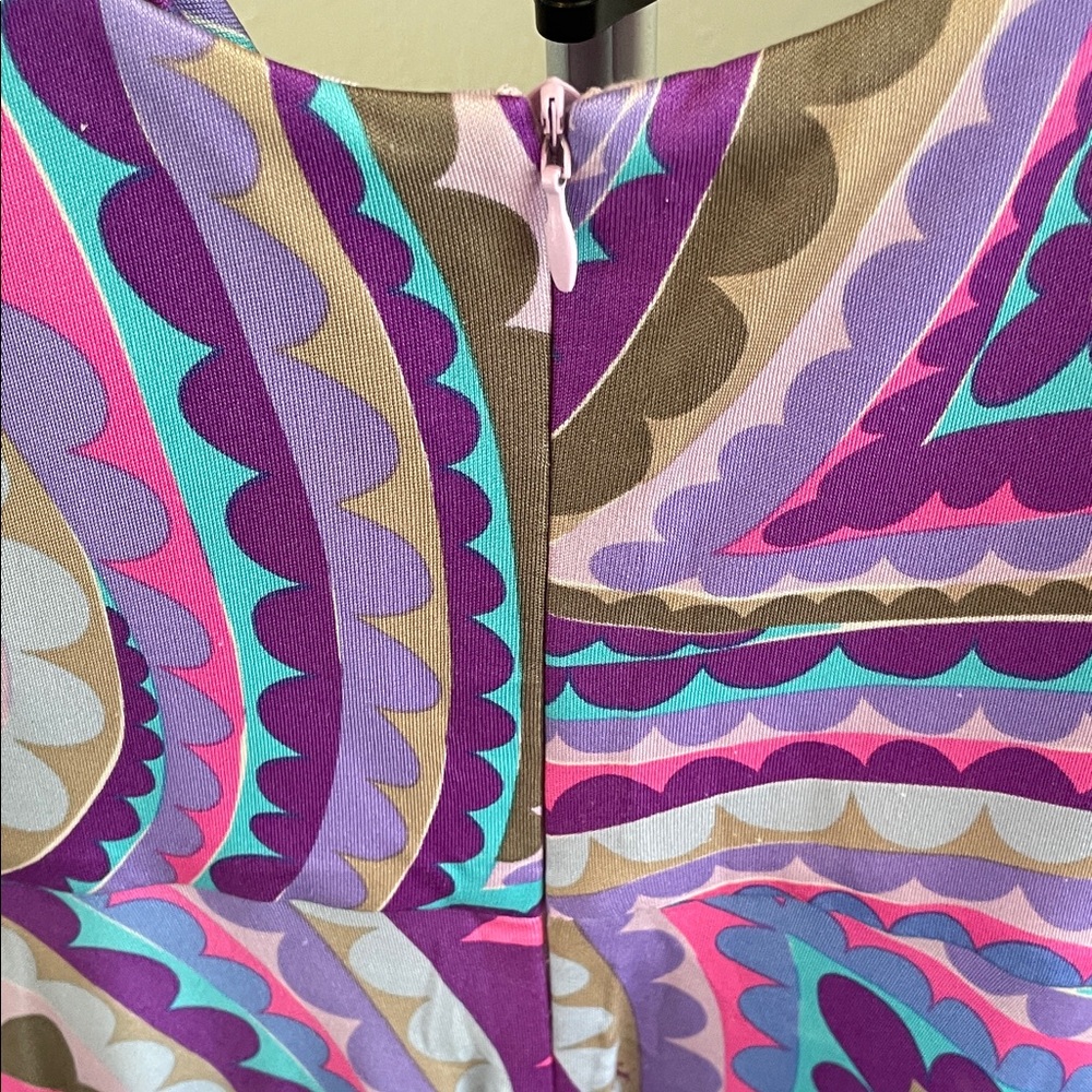 Trina Turk Silk Purple, Teal & Purple Mini Dress - Picture 5 of 7